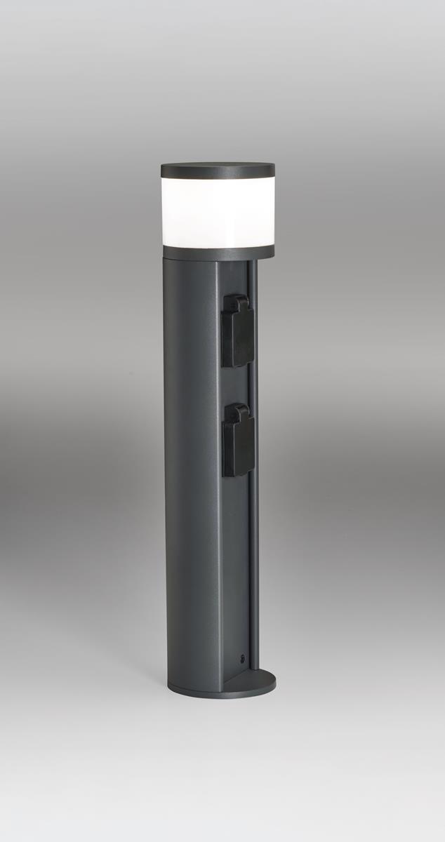 Lupia Licht Aussen-Pollerleuchte TOWER O Anthrazit G9 - nur LED mit Steckdose