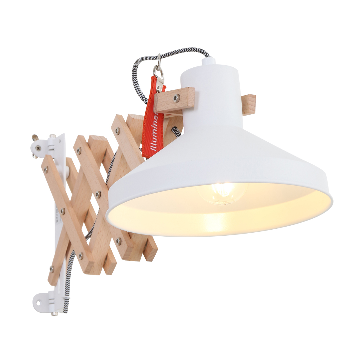 Anne Light and Home Wandleuchte Woody Weiss E27