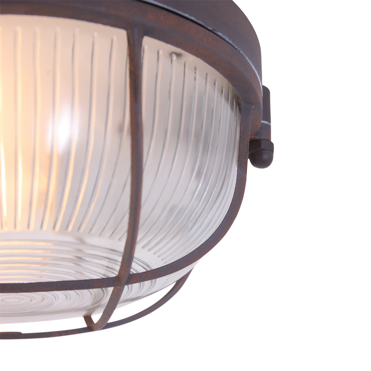 Mexlite LED Deckenleuchte Industrie-Design Vintage Look braun