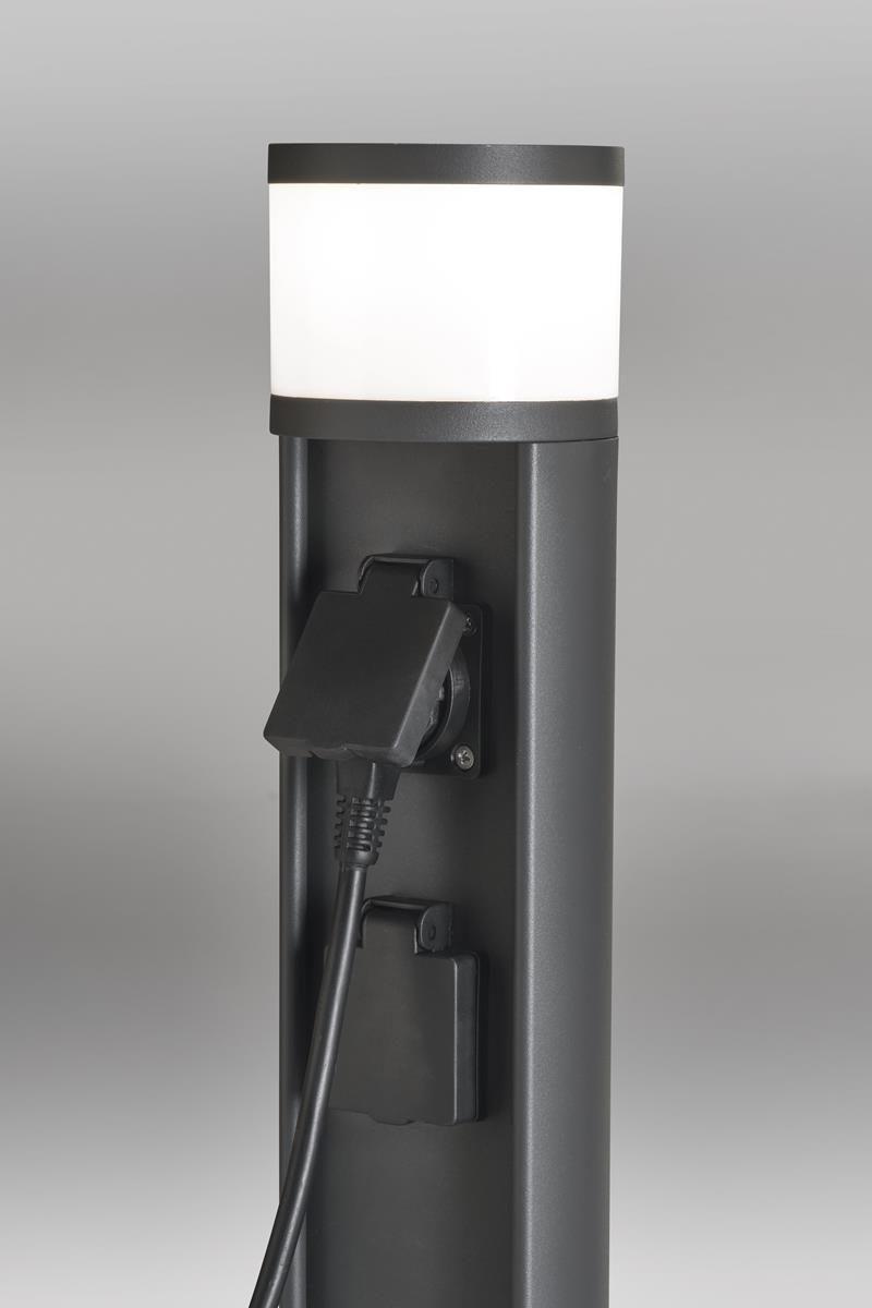 Lupia Licht Aussen-Pollerleuchte TOWER O Anthrazit G9 - nur LED mit Steckdose