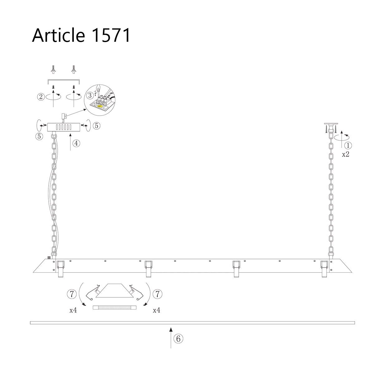 LED Industrie Pendelleuchte TUBALAR Dimmbar und Hoehenverstellbar in Grau