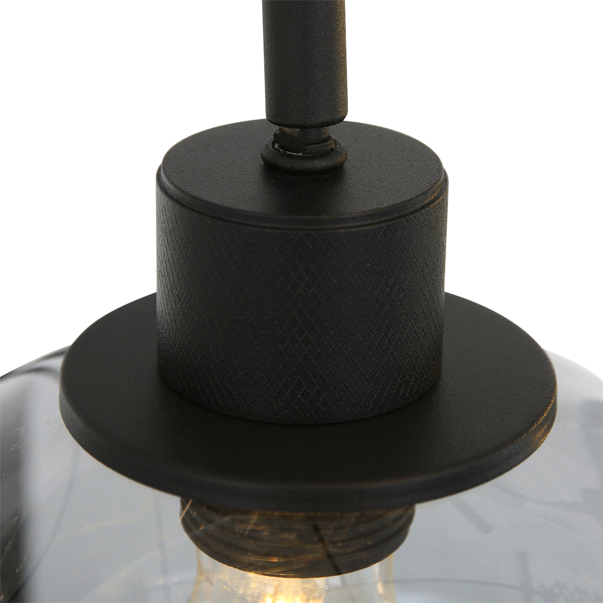 Stehleuchte LIMA mit 5 Lampenschirmen Rauch- Acrylglas mit E27