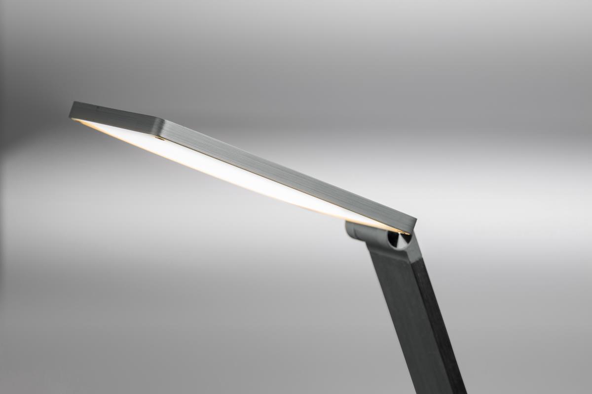 LED Schreibtischleuchte Navigator von Lupia Licht in Anthrazit verstellbar und dimmbar über Touchdimmer