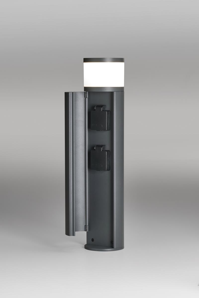 Lupia Licht Aussen-Pollerleuchte TOWER K Anthrazit G9 - nur LED mit Steckdose