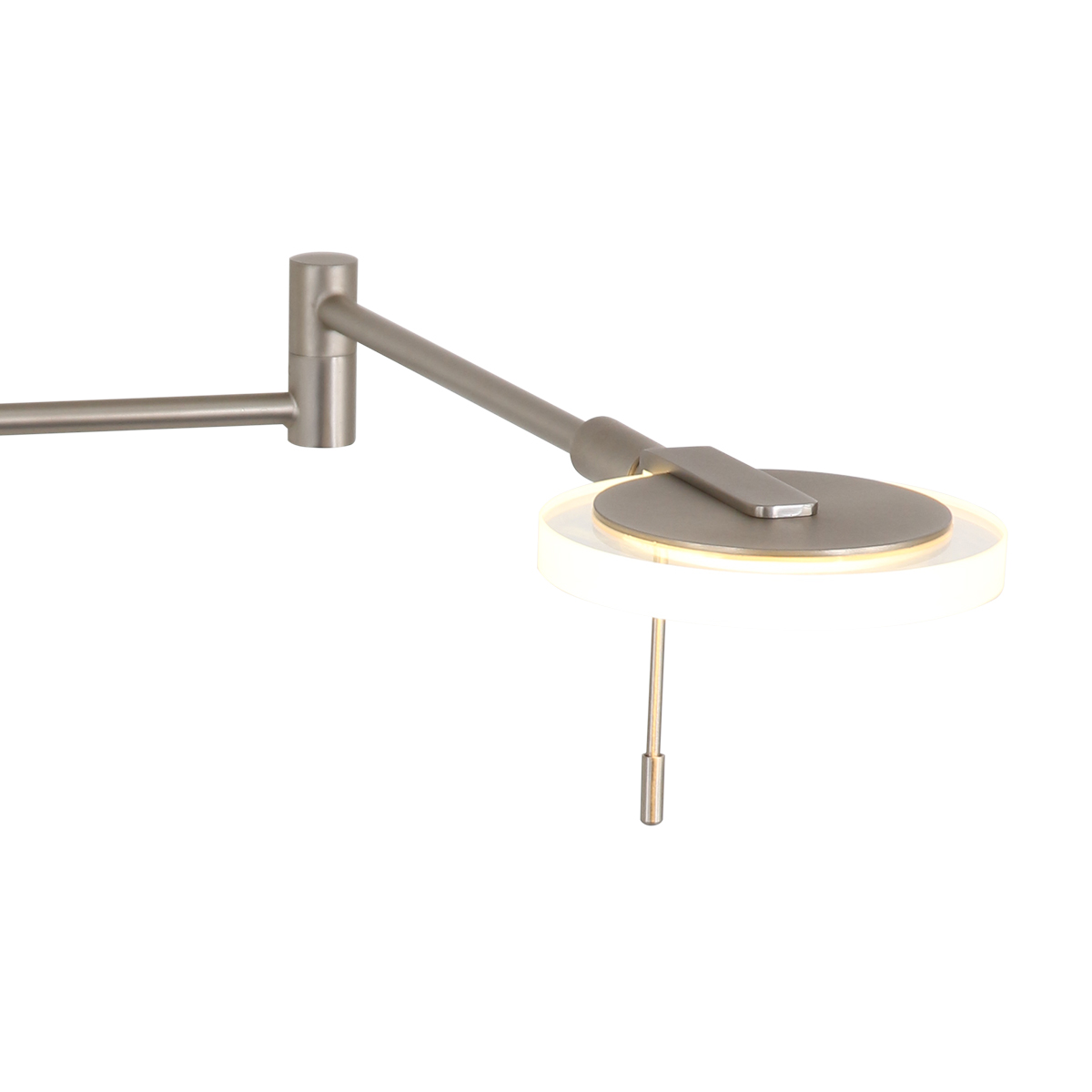 LED Stehleuchte Turound mit Bridgegelenk hoehenverstellbar helle 10 Watt in Silber / Stahl