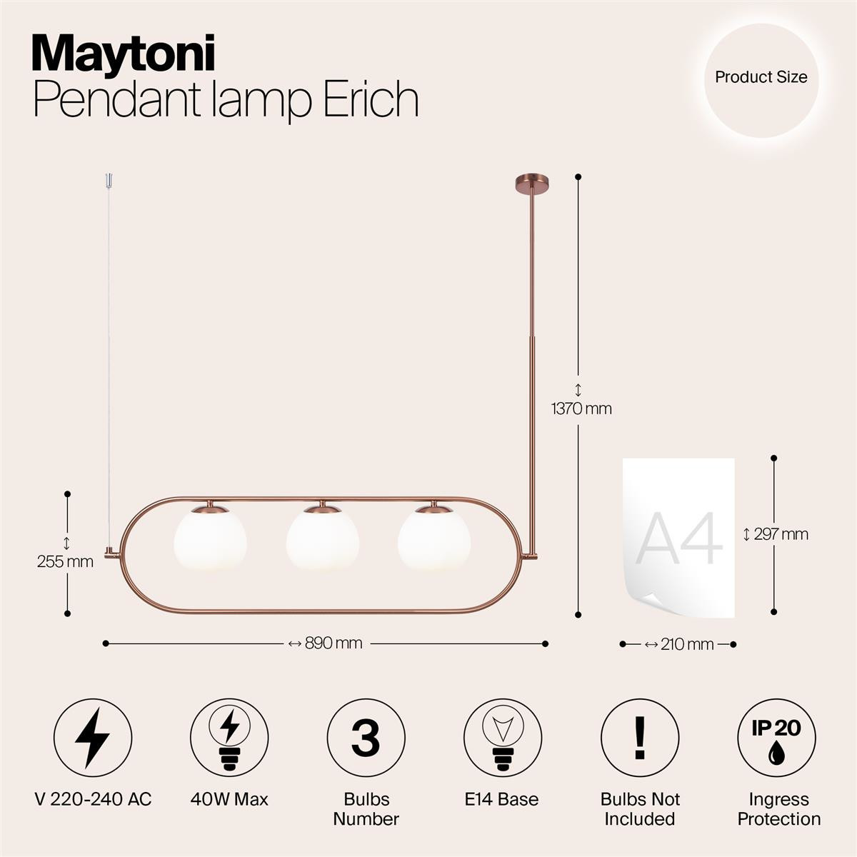 Maytoni Pendelleuchte Erich box