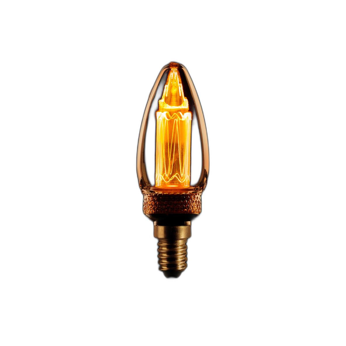 ETH LED-Filament-Leuchtmittel C35 2,3W Goldglas