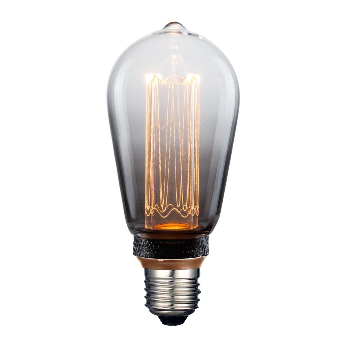 ETH LED-Filament-Leuchtmittel St64 Rauchglas/klar