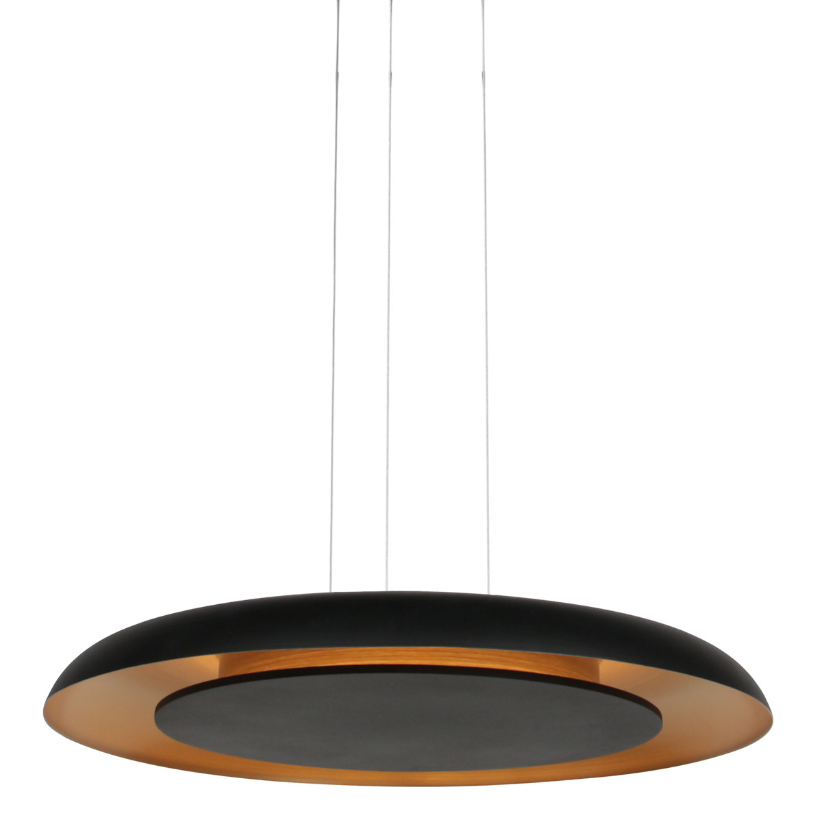 Steinhauer Pendelleuchte Golden Veil LED schwarz/gold